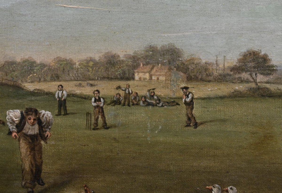 William Willoughby - Cricket Match With The Geese - U.s.a. 19th Century-photo-4